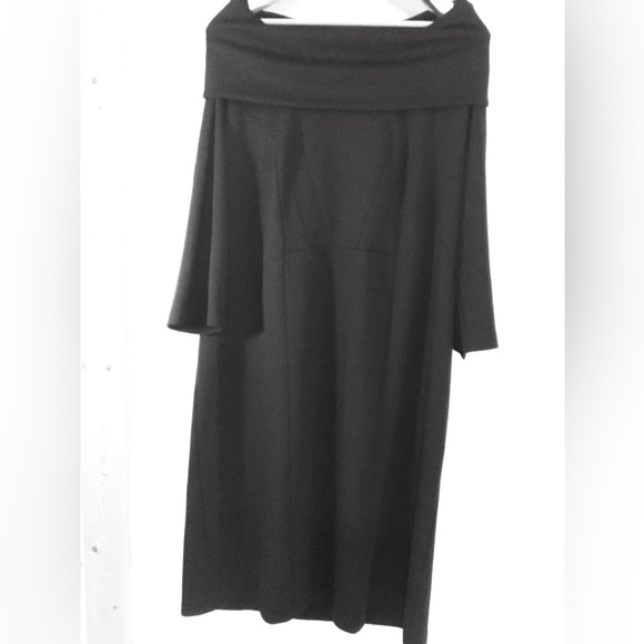 Lane Bryant Dress Cowl Neck Black - Picture 4 of 15